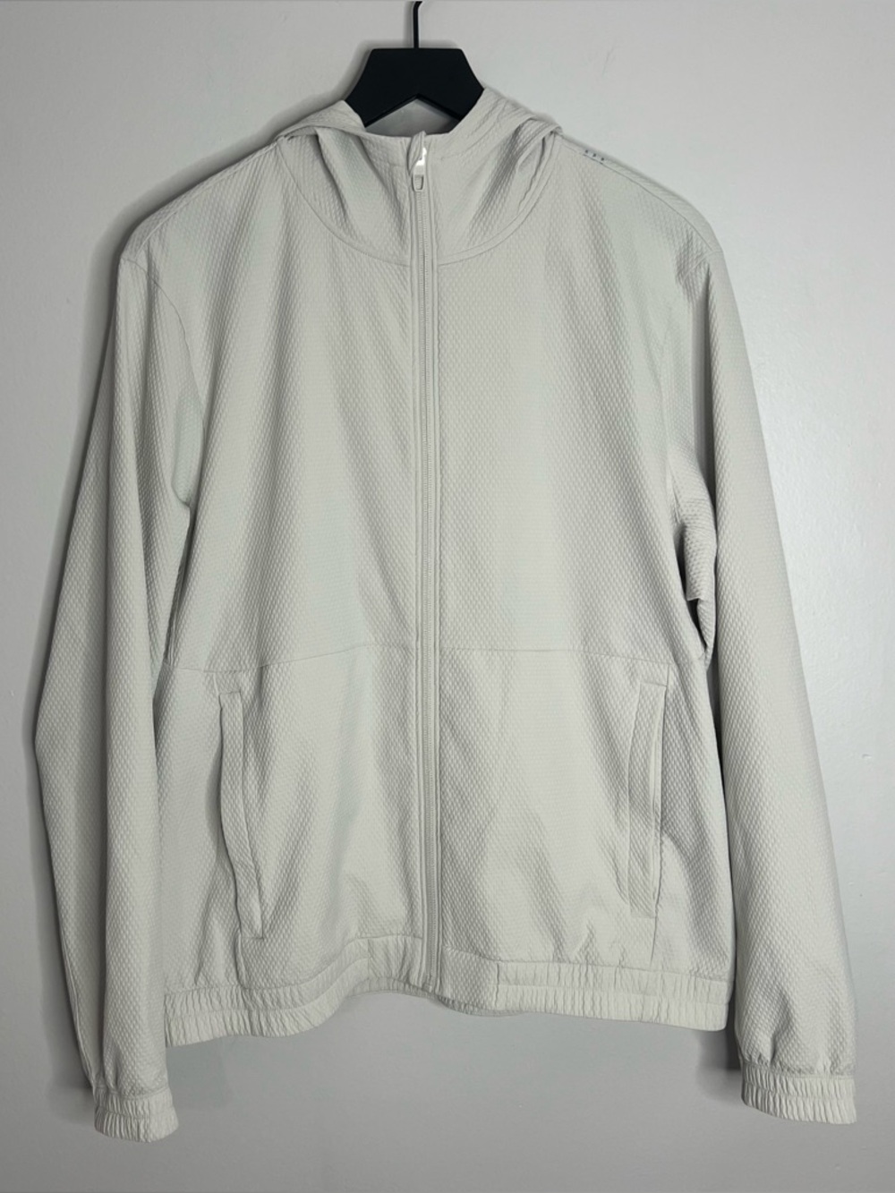Lululemon License To Train Textured Full Zip Jacket Mens Medium Grey Silver